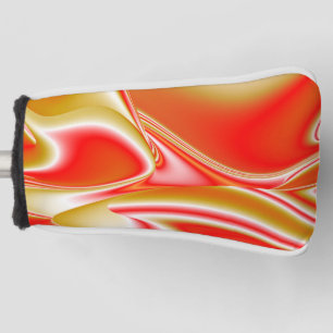 Couvre-club De Golf Love and Gold Abstrait 3D Rainbowart
