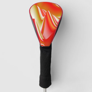 Couvre-club De Golf Love and Gold Abstrait 3D Rainbowart