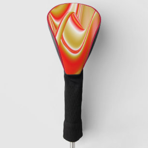 Couvre-club De Golf Love and Gold Abstrait 3D Rainbowart