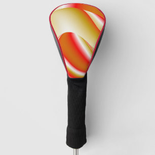 Couvre-club De Golf Love and Gold Abstrait 3D Rainbowart