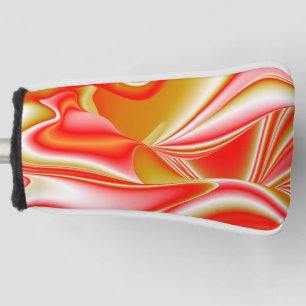 Couvre-club De Golf Love and Gold Abstrait 3D Rainbowart