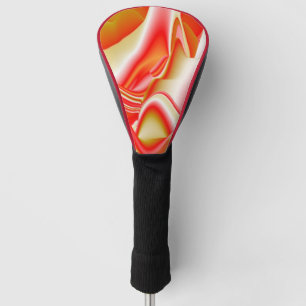 Couvre-club De Golf Love and Gold Abstrait 3D Rainbowart