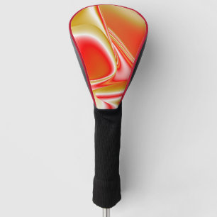 Couvre-club De Golf Love and Gold Abstrait 3D Rainbowart