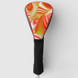 Couvre-club De Golf Love and Gold Abstrait 3D Rainbowart