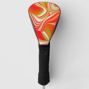 Couvre-club De Golf Love and Gold Abstrait 3D Rainbowart