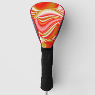 Couvre-club De Golf Love and Gold Abstrait 3D Rainbowart