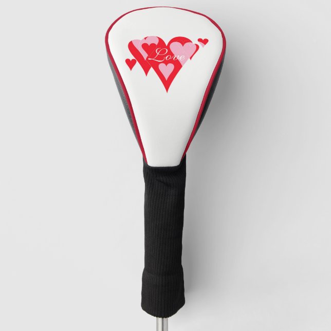 Couvre-club De Golf Love of Hearts Golf Driver Covers par Janz (Devant)