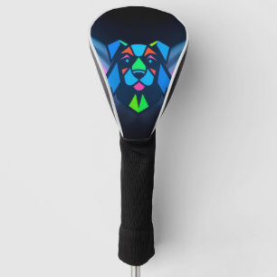 Couvre-club De Golf Lumières néon chien bleu