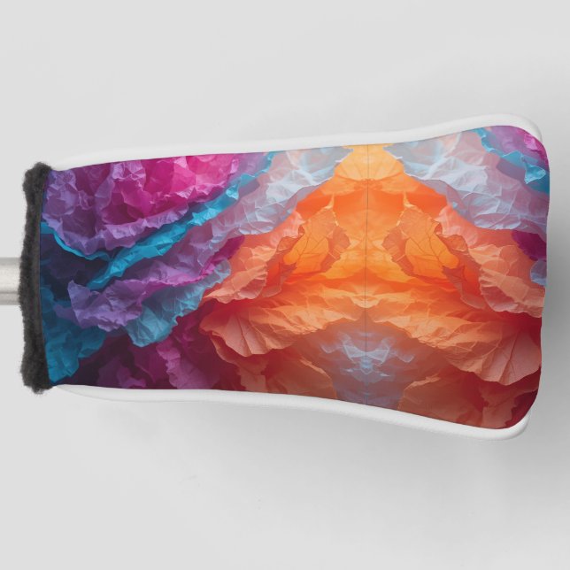 Couvre-club De Golf Luminous Abstract Tissue Paper Layers (Devant)