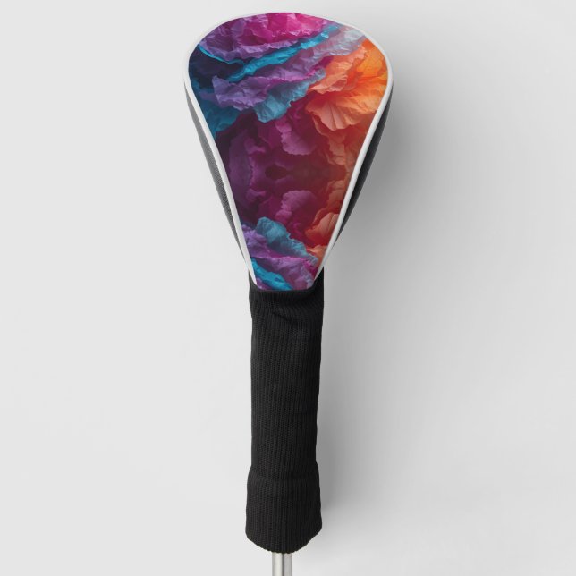 Couvre-club De Golf Luminous Abstract Tissue Paper Layers (Devant)