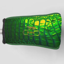Luxueux Crocodile Vert Faux Monogramme Putter