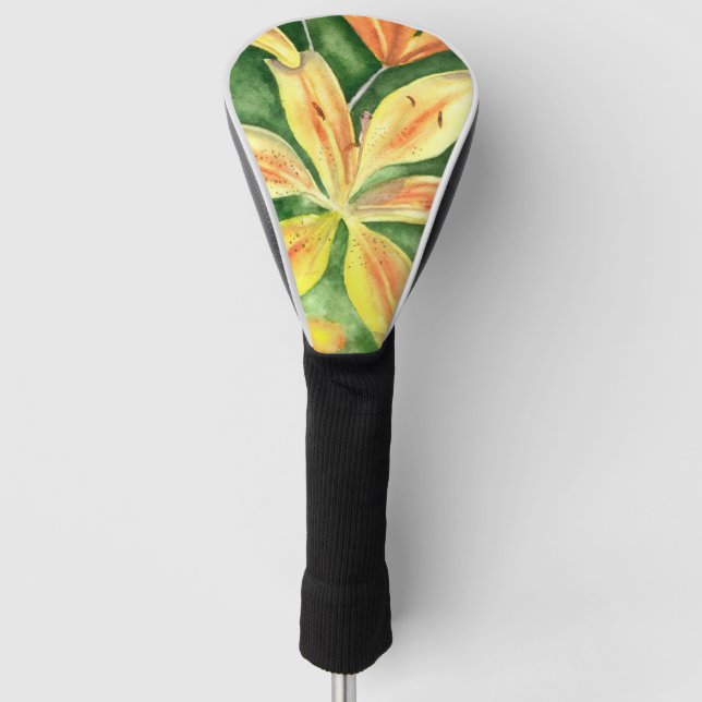 Couvre-club De Golf Lys jaunes dans le jardin (Devant)