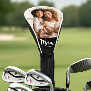 Couvre-club De Golf Maman Date Établie Écriture Moderne Photo Élégante