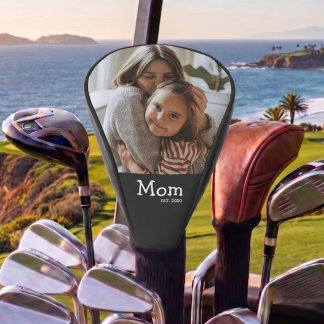 Couvre-club De Golf Maman dit Photo de police blanche fantaisiste amus