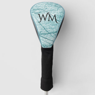 Couvre-club De Golf Marbre Turquoise foncé look Monogramme