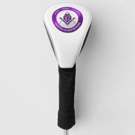 Couvre-club De Golf Masonic Golf Head Cover Purple