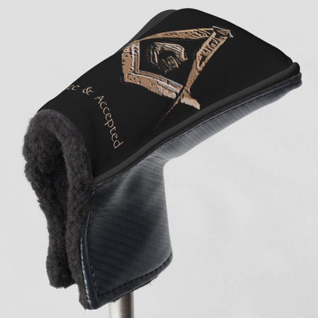 Couvre-club De Golf Masonic Minds (BrownishGold) (Devant 3/4)