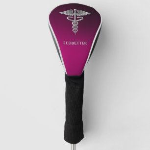 Couvre-club De Golf Médicale Caduceus Doctor Pink Personnalisé
