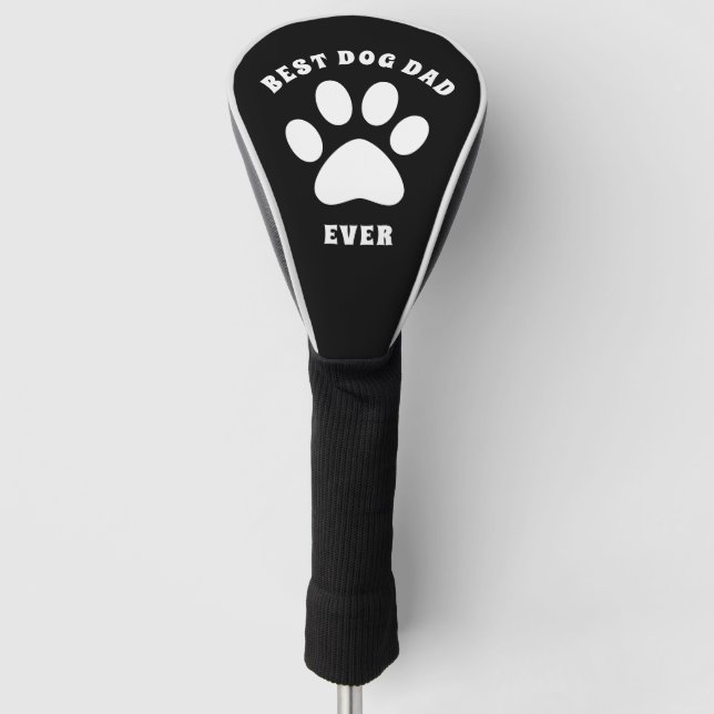 Couvre-club De Golf Meilleur Chien Papa Jamais Texte Personnalisé (Devant)