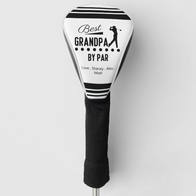 Couvre-club De Golf MEILLEUR GRANDPA Par Font Rétro (Devant)