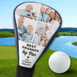 Couvre-club De Golf Meilleur GRANDPA Par Par - Custom 4 Photo Collage