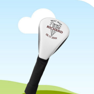 Couvre-club De Golf Meilleur Mariage Personnalisé Nom Date Cadeau