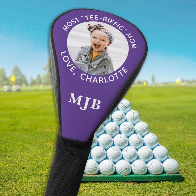 Couvre-club De Golf Meilleur Monogramme personnalisé MOM (Créateur téléchargé)
