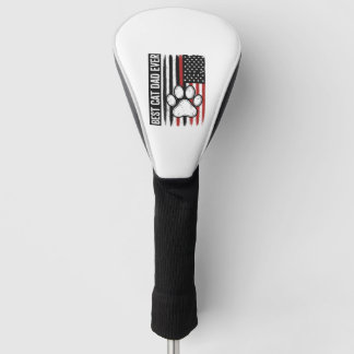 Couvre-club De Golf Meilleur papa chat patriote Paw Flag Design_1
