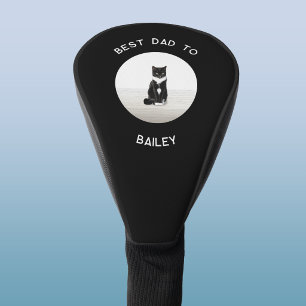 Couvre-club De Golf Meilleur Papa Chat Texte Personnalisé Photo Souven