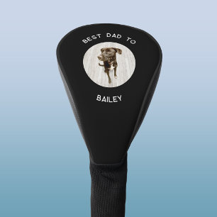 Couvre-club De Golf Meilleur papa de chien texte personnalisé Photo Ca