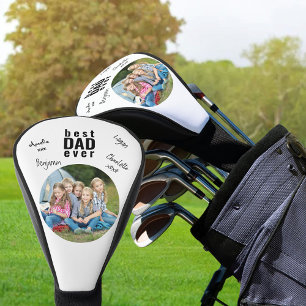 Couvre-club De Golf Meilleur Papa Jamais Signé Photo Blanc Personnalis