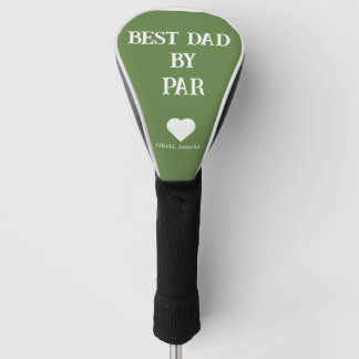 Couvre-club De Golf Meilleur papa par Custom Mordern Mur Vert & Blanc