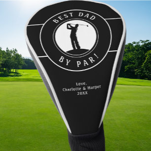 Couvre-club De Golf Meilleur Papa Par Élégant Golfeur Sportif Noir Bla