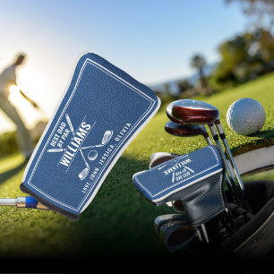 Couvre-club De Golf MEILLEUR PAPA PAR PAR Blue Leather Keepsaké Golf H