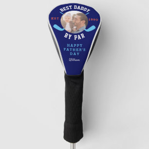 Couvre-club De Golf Meilleur papa Par Par Rétro Fête des pères Bleu