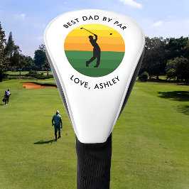 Couvre-club De Golf Meilleur Papa Par Par Texte Personnalisé Coucher D