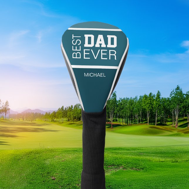 Couvre-club De Golf Meilleur papa personnalisé (Create your own Personalized Best Dad Ever Golf Head Cover by MINTIC DESIGN STUDIO)