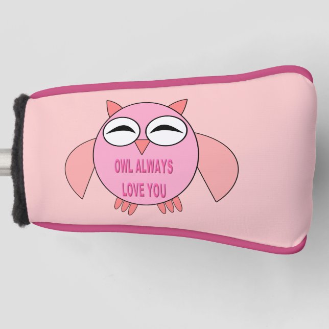 Couvre-club De Golf Message d'amour mignon Chouette Golf Putter Cover (Devant)