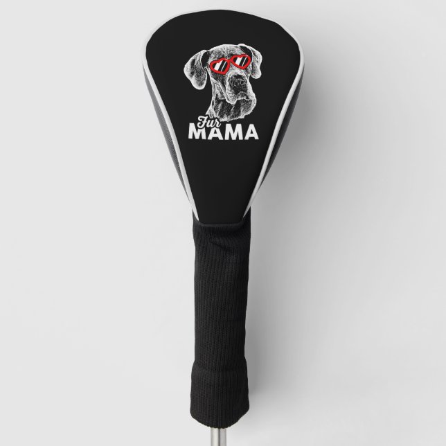 Couvre-club De Golf Mignonne grande dane Fur Mama (Devant)