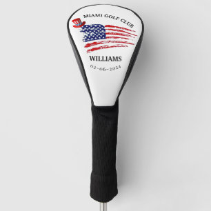 Couvre-club De Golf Mince ligne rouge personnalisé pompier Monogramme 