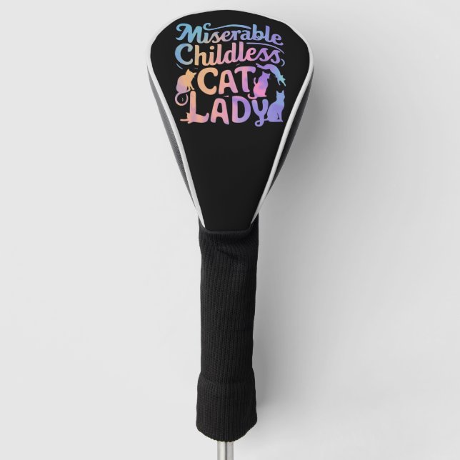 Couvre-club De Golf Misérable chatte sans enfant dame (Devant)