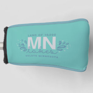 Couvre-club De Golf MN 10K Lacs Splash Turquoise Golf Head Cover