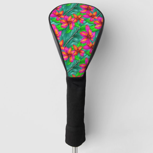 Couvre-club De Golf Modèle floral Paradis tropical (Devant)