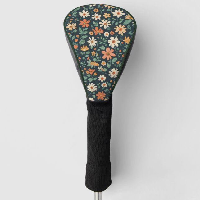 Couvre-club De Golf Modèle floral simple (Devant)