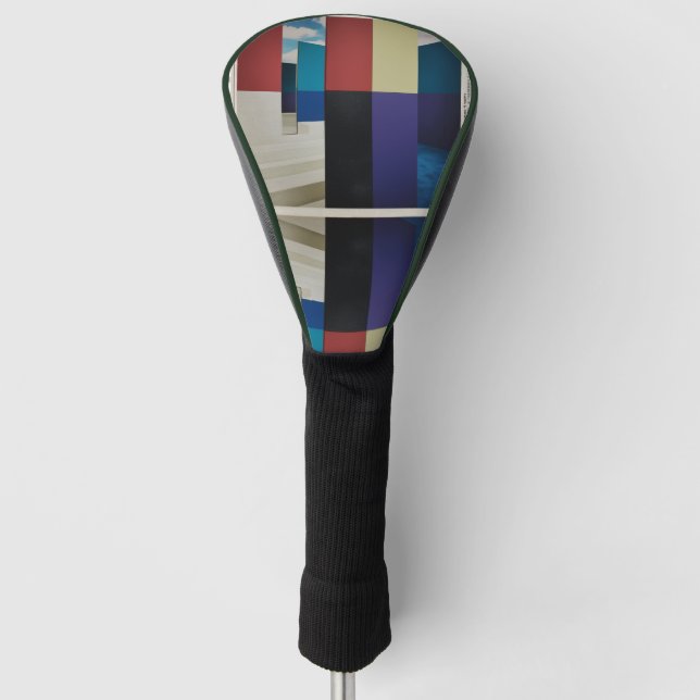 Couvre-club De Golf Modern Abstract Architectural Color-Block Golf (Devant)