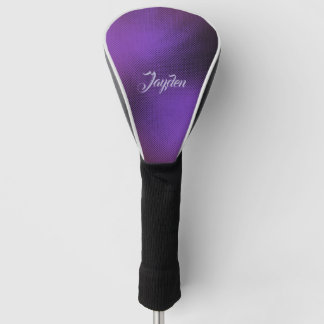 Couvre-club De Golf Moderne housse de golf 3D violette à nom personnal