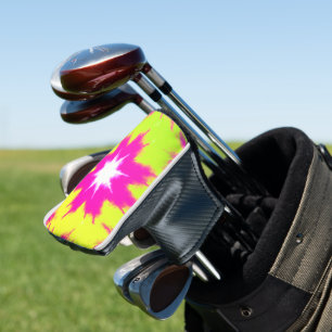 Couvre-club De Golf Moderne Rose éblouissant vert Jaune teinture à tar