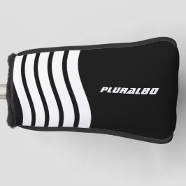 Couvre-club De Golf Moderne sport noir blanc
