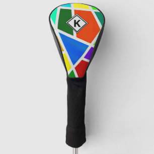 Couvre-club De Golf Modifier les triangles de couleurs d'art géométriq