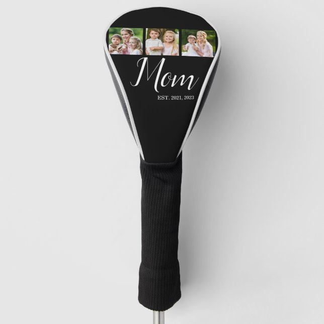 Couvre-club De Golf Mom Established Modern Script 3 Photo  (Devant)